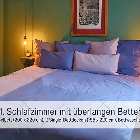Budde4 Knut - Early Check-in, Haustier, Extralange Betten Appartement *