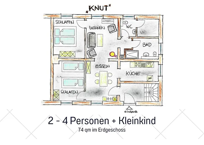 Budde4 Knut - Early Check-in, Haustier, Extralange Betten *
